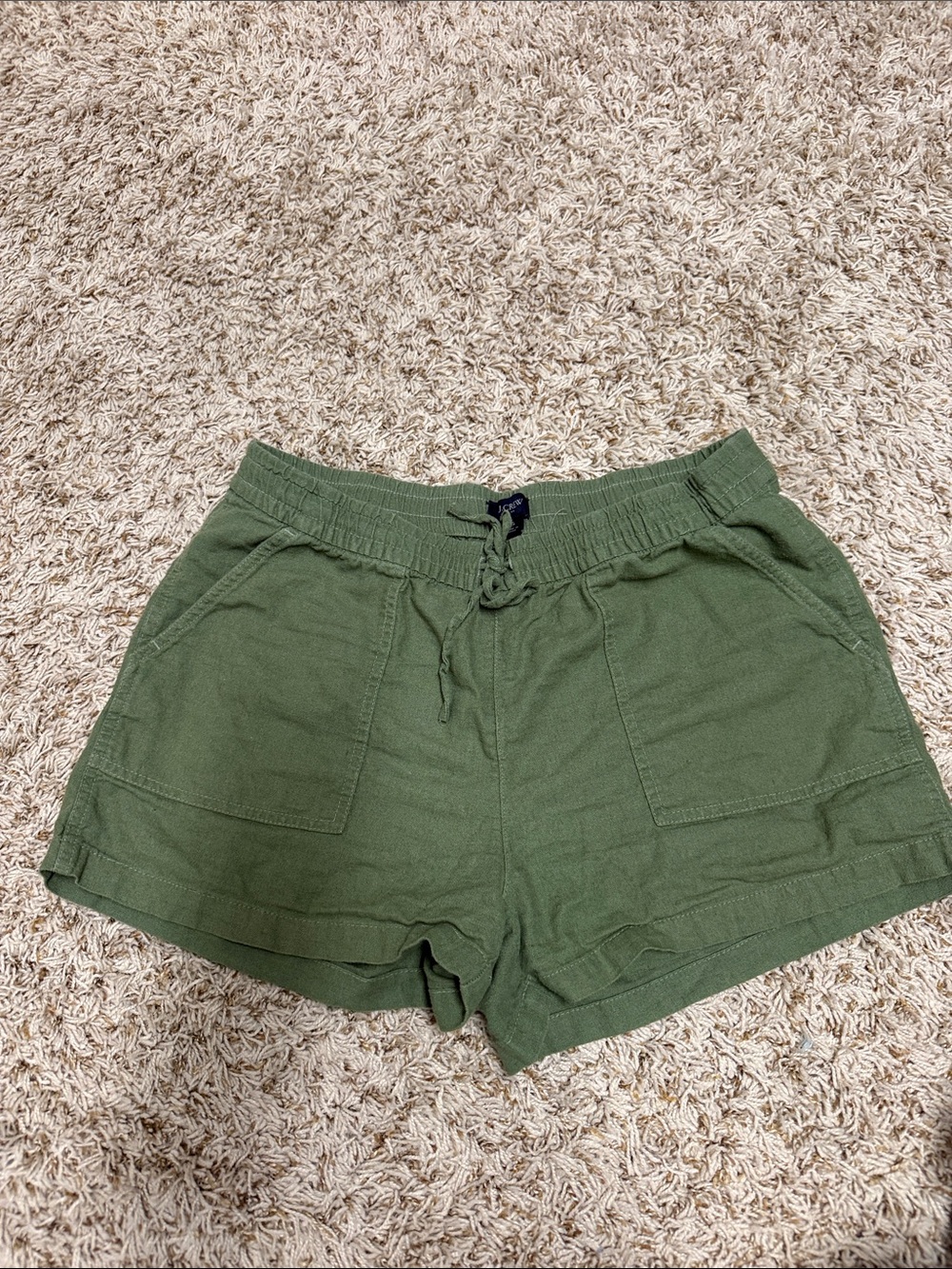 J. Crew Olive Green Drawstring Athletic Shorts